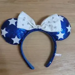 ディズニー カチューシャ スパンコール 青 星