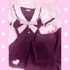 ♥︎ LIZLISA / リズリサ ♥︎ 半袖セーラーカラーセットアップ ブラック