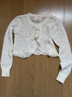 アイボリー レース編み ボレロ
