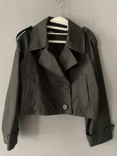 ZARA ショート丈 トレンチコート ブラック