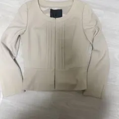 UNTITLED ノーカラージャケット ベージュ サイズ1
