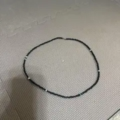 ネックレス　メンズ　黒石