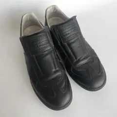 MAISON MARGIELA ジャーマントレーナー レザースリッポン ブラック