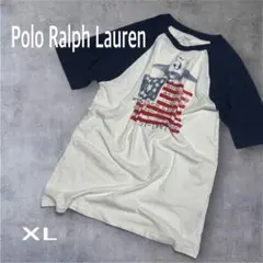 未使用級 ポロラルフローレン ラグランTシャツ ボーイズXL（大人M相当）