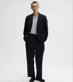 25SS ソフネット サマーメリノウール ストレートスラックス ブラック