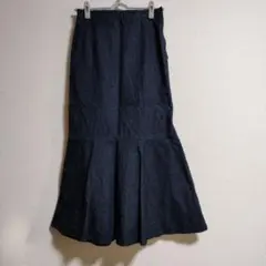 ローリーズファーム　デニム　マーメイドスカート　切り替え　インディゴブルー