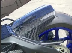 yzf-r6 2017〜 美品クレバーウルフ耐久カーボン綾織フロントフェンダー