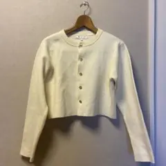 ロペピクニック　ミラノリブ　カーディガン　アイボリー　36