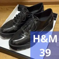 H&M レディース　プラットフォームダービーシューズ　39