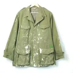 Needles ペイント加工 ミリタリージャケット カーキ - メルカリ