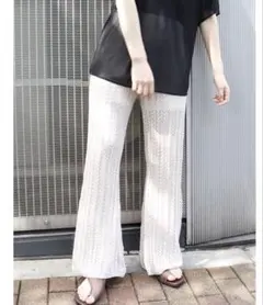 シアージャガードフィットフレアパンツ