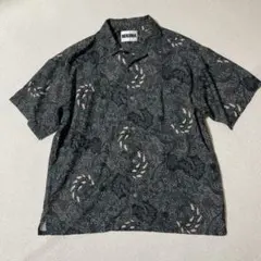 NEKUMA 総柄デザイン半袖シャツ ボタニカル柄 アロハシャツ 古着 Mのサムネイル