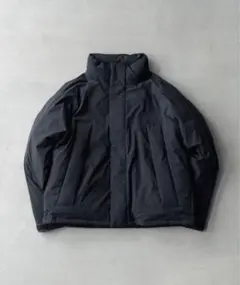 2024 sinss ショートパフジャケット チャコール 中綿ジャケット フード