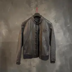 Q*d様 PHILIPP PLEIN レザージャケット スタッズ