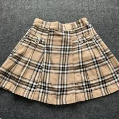 LOVETOXICベージュチェック プリーツスカート M(150)