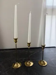 ゴールドキャンドルスタンド 3サイズセット
