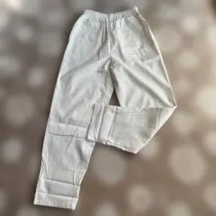 Samansa Mos2 ホワイトカジュアルパンツ ウエストゴム フリーサイズ