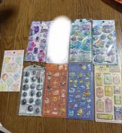 ウォーターシール　3種　きゅるるん　喫茶アラモード3種　カプセルポップ　カプセル