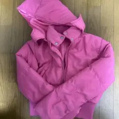 NEWERA LA フード付きピンクダウンジャケット