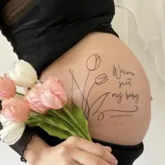 【春人気デザイン♡】マタニティペイントシール/マタニティフォト