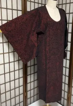 C21正絹　冬用　ビロード　輪奈コートロング　着物