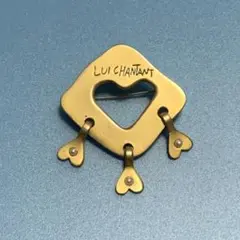 ビンテージ　LUI CHANTANT ゴールドブローチ ハート　パール