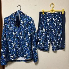 arena 【限定柄】ミッキーマウス柄 ジャケット ハーフパンツ ブルー