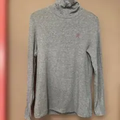 ランズエンド　コットンモダール　タートルネック　Mサイズ チャコールグレー