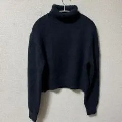 ユニクロU メランジタートルネックセーター（長袖）レディースMサイズ ネイビー