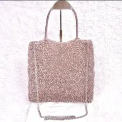 美品✨アンテプリマ スタンダード スクエア ラージ ピンクシルバー 廃盤カラー