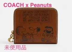 限定‼️【COACH X PEANUTS】スヌーピー 二つ折り 財布 CBG43