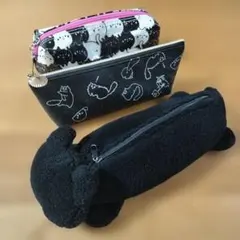 平成レトロ 猫柄 ペンケース 筆箱 3個セット ぬいぐるみペンケース ファンシー