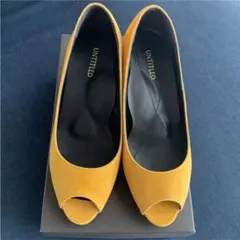 値下げ！UNTITLED 黄色のスエードパンプス 24cm