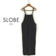 B0973/美品【38/M相当】スローブイエナ/サロペット/黒/綿/デニム