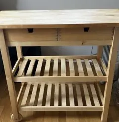 【直接受け渡し】IKEA キッチンワゴンFÖRHÖJA 木製 FÖRHÖJA フォルホイア キッチンワゴン, バーチ - IKEA