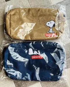 新品　スヌーピー　ショルダーバッグ　ネイビー　ベージュ