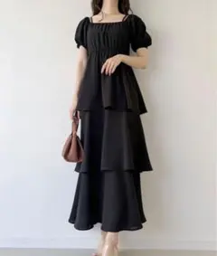 junoah 2wayオフショルティアードワンピース