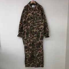 B22 トロフィークラブ　M アメリカ古着　中綿　ハンティングツナギ迷彩カモ