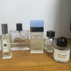香水5本セット ティートニック、ライトブルー、モハーヴェゴースト、ジョーマローン