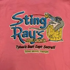 【夏物SALE】店舗系 スーベニアTシャツ エイロゴ 両面プリント ピンク L