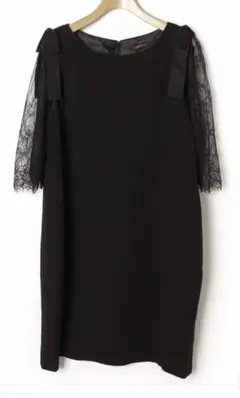 ワンピース american rag cie レース リボン ワンピ 黒