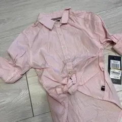 TOMMY HILFIGER ピンクストライプ長袖シャツ 3t