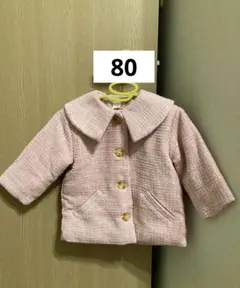 中綿アウター　ツイード　80サイズ　女の子のサムネイル
