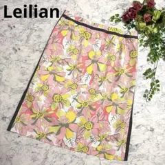 美品♡ レリアン　タイトスカート　ストレッチ　お花柄　スリット　大きめ　13＋