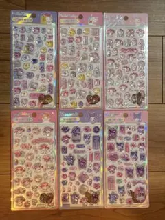 サンリオ 海外限定正規品 ぷっくりシール 6点セット