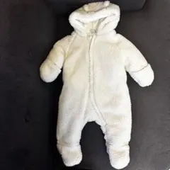 Petit Bateau プチバトー クマ　白　ホワイト カバーオール