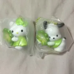サンリオ よつばのクローバーマスコット 2点セット キティ　ポチャッコ
