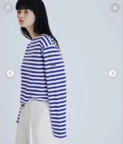 agnes b. pour ADAM ET ROPE' 別注ボーダーTシャツ