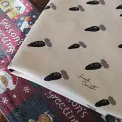 「fresh carrto」手描き風のデザインが特徴のプリント 90×45cm