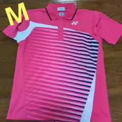 YONEX ピンク ボーダー ポロシャツ M